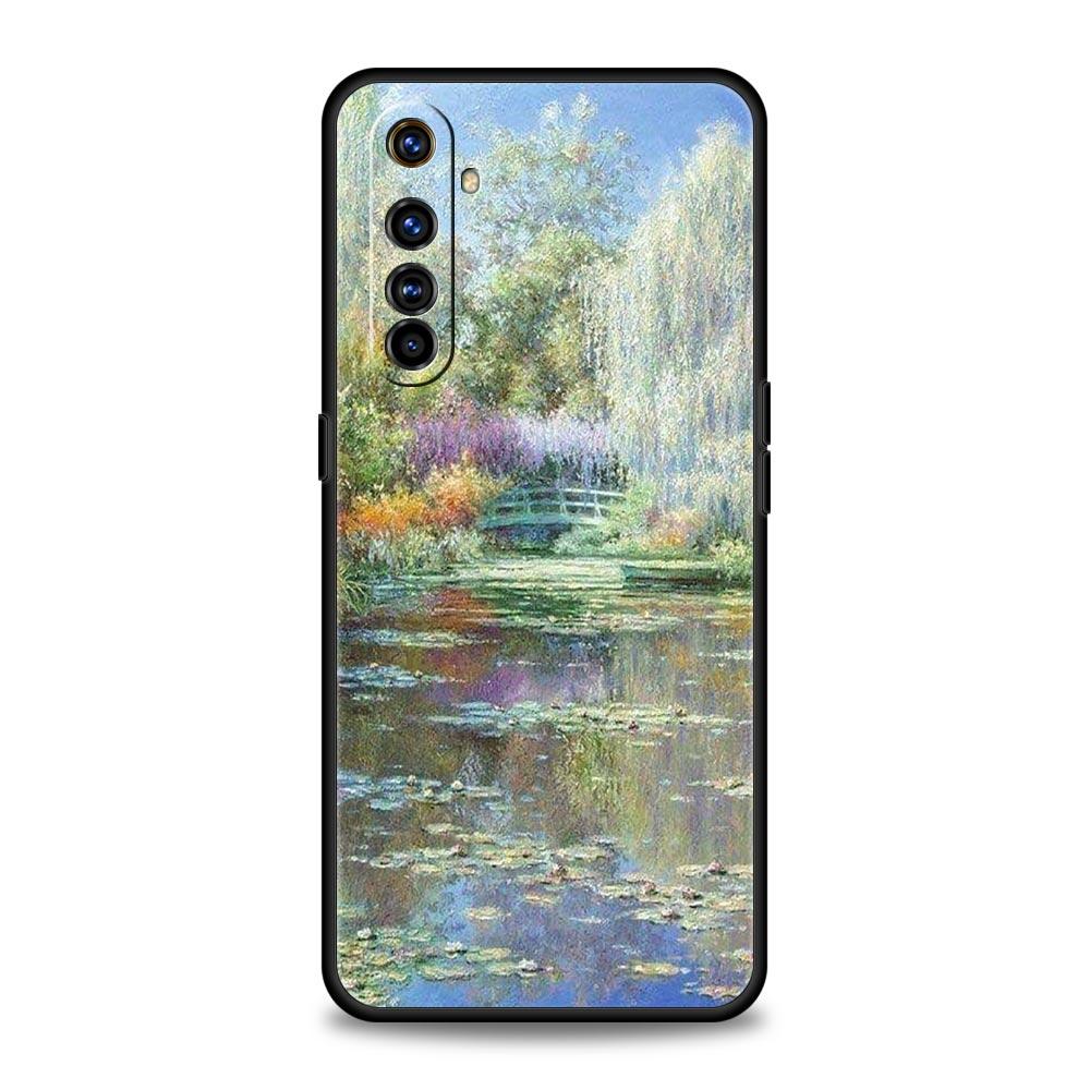 For Realme GT Neo 2 3 3T 5 Phone Case For Realme 12 11 5G 10 9 8 5G 7 6 GT5 GT3 GT2 Pro Plus C21 C11 C25 Cover Claude Monet Art