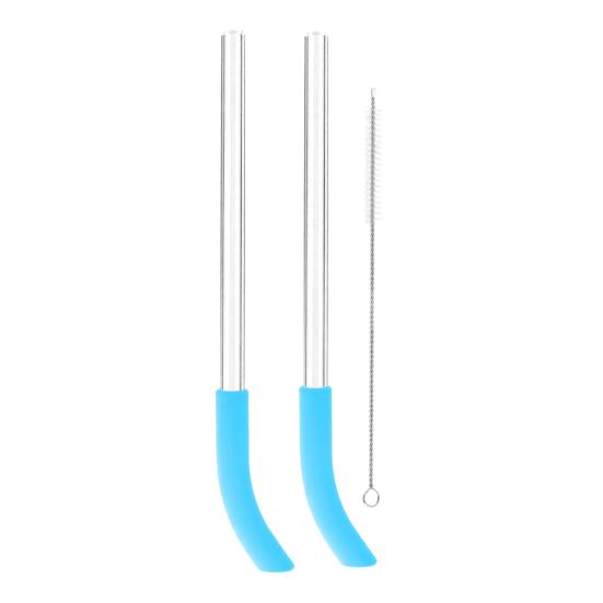 Silicone Straw Replacement for Ninja Blendboss Travel Cup Blender Accessories синий