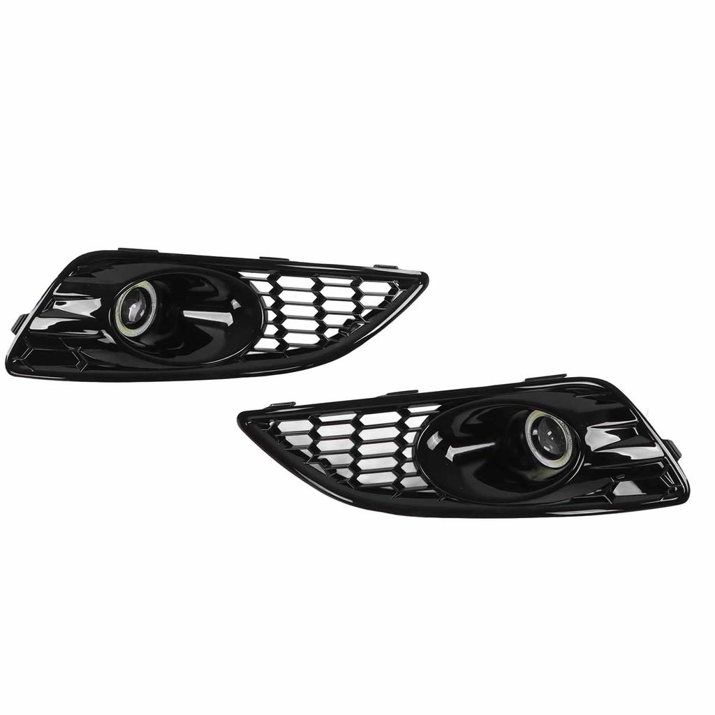 2 Pezzi Griglia Paraurti Lampada Nebbia Nero Lucido Luci Nebbiogeni Accessori Auto Sostituzione per Fiesta 2013‑2018