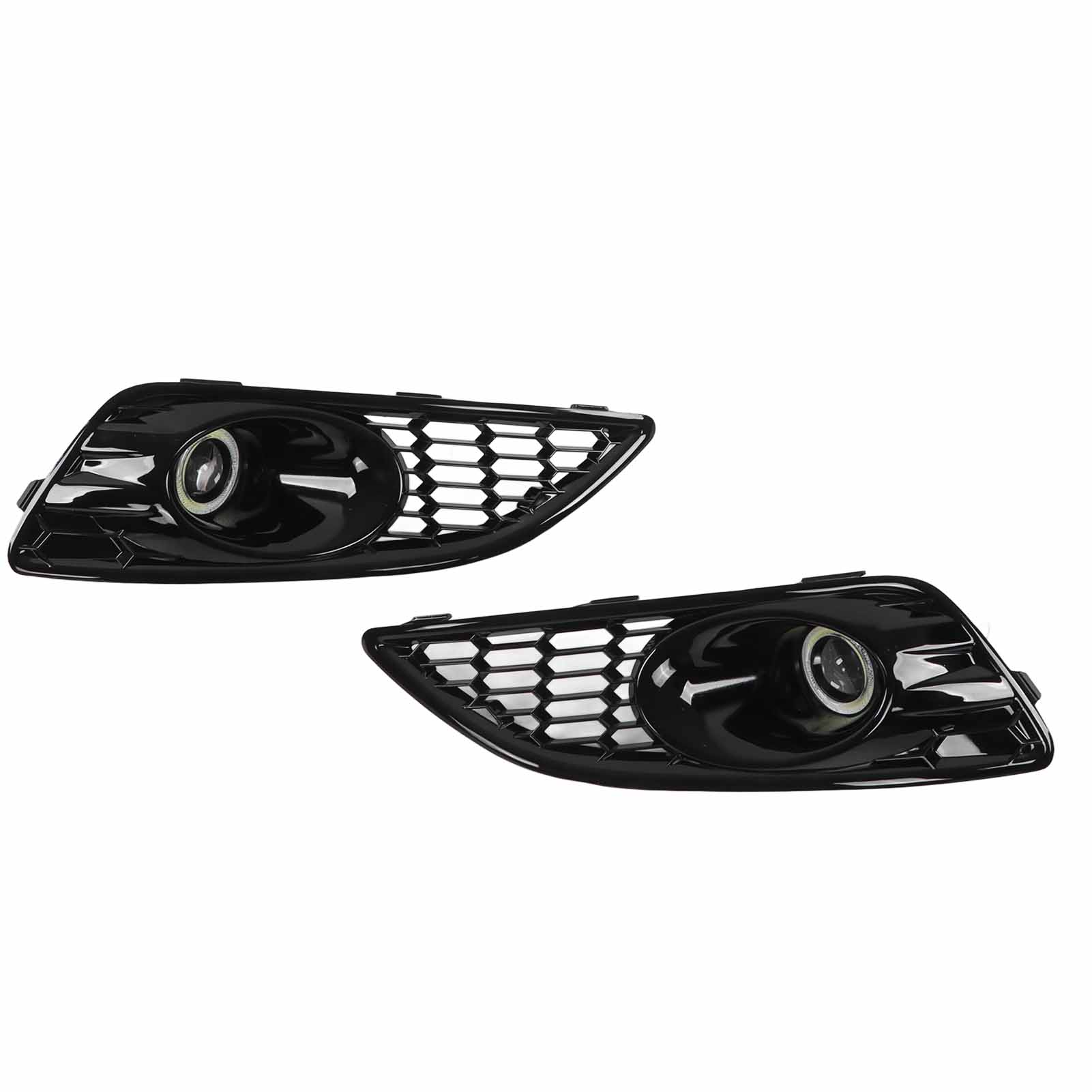 

2 Pcs Bumper Grille Fog Lamp Gloss Black Fog Lights Car Accessories Repalcement for Fiesta 2013‑2018