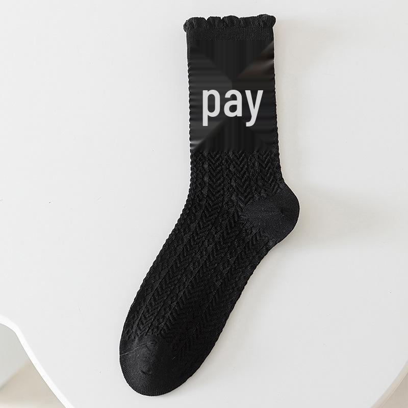 Damen Koreanische Mid-Calf Socken mit Schleife