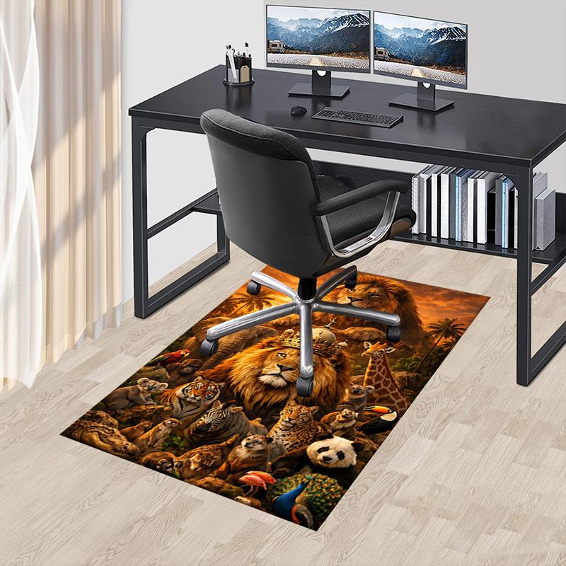 1PC Kingdom Animal Extra Large Non-Slip Floor carpet, Office, family, bedroom, Studio - Large Area Rug,Longlasting Material-K0372