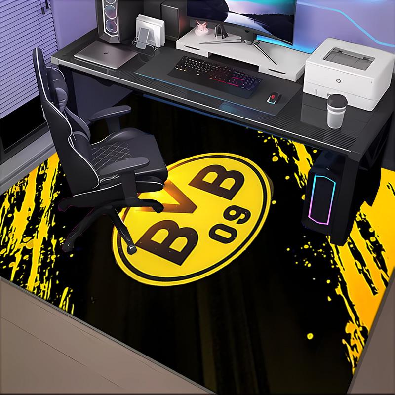 Bvb Soccer Ball Design Printed Office Carpet Chair Cushion Entryway Rug, Rugs for Living Room, Bedroom Christmas gifts