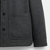 Coach Solid Color Lapel Single-Breasted Pocket Long Sleeve Jacket Men jackets Charcoal CN942-CHR