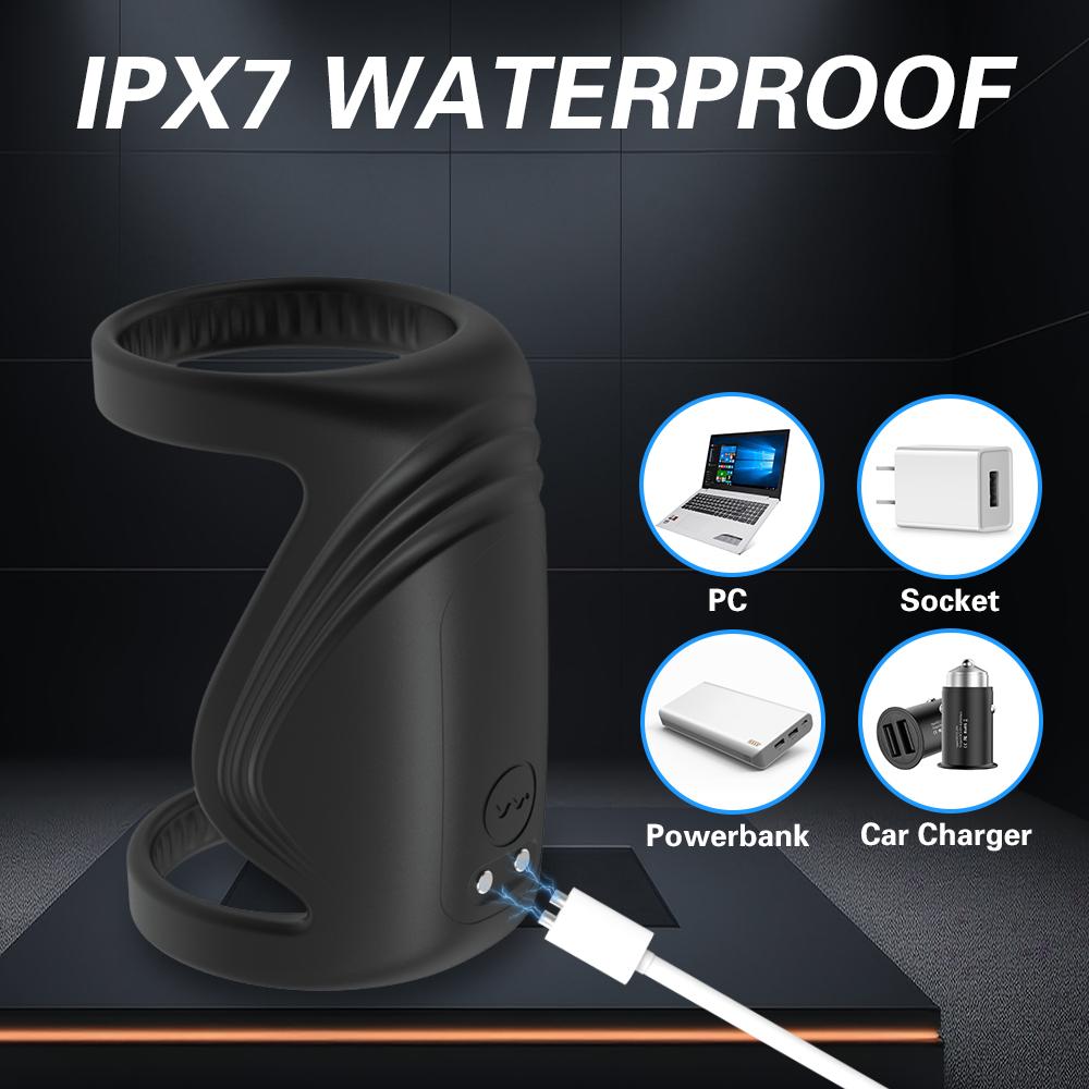 Bluetooth Penis Vibrator for Men Masturbator Penis Delay Trainer Cock Ring Glans Massager Male Sex Toy for Adult