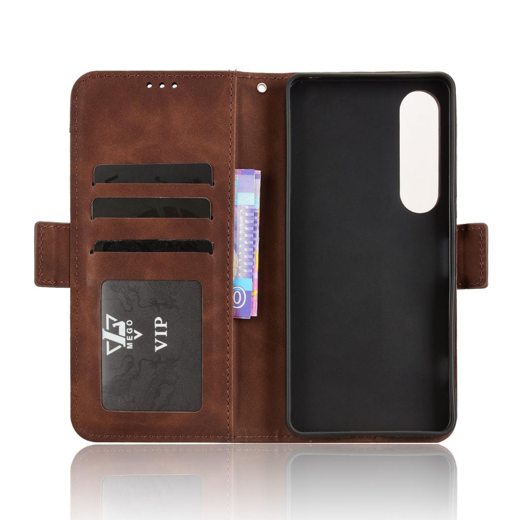 For Sony Xperia 1 VII Leather Case Phone Wallet Cover with Multiple Card Slots