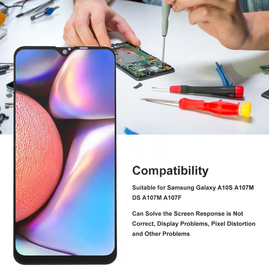 6.2in Phone LCD Screen Digitizer Repair Kit LCD Screen Replacement Kit for Samsung Galaxy A10S A107M