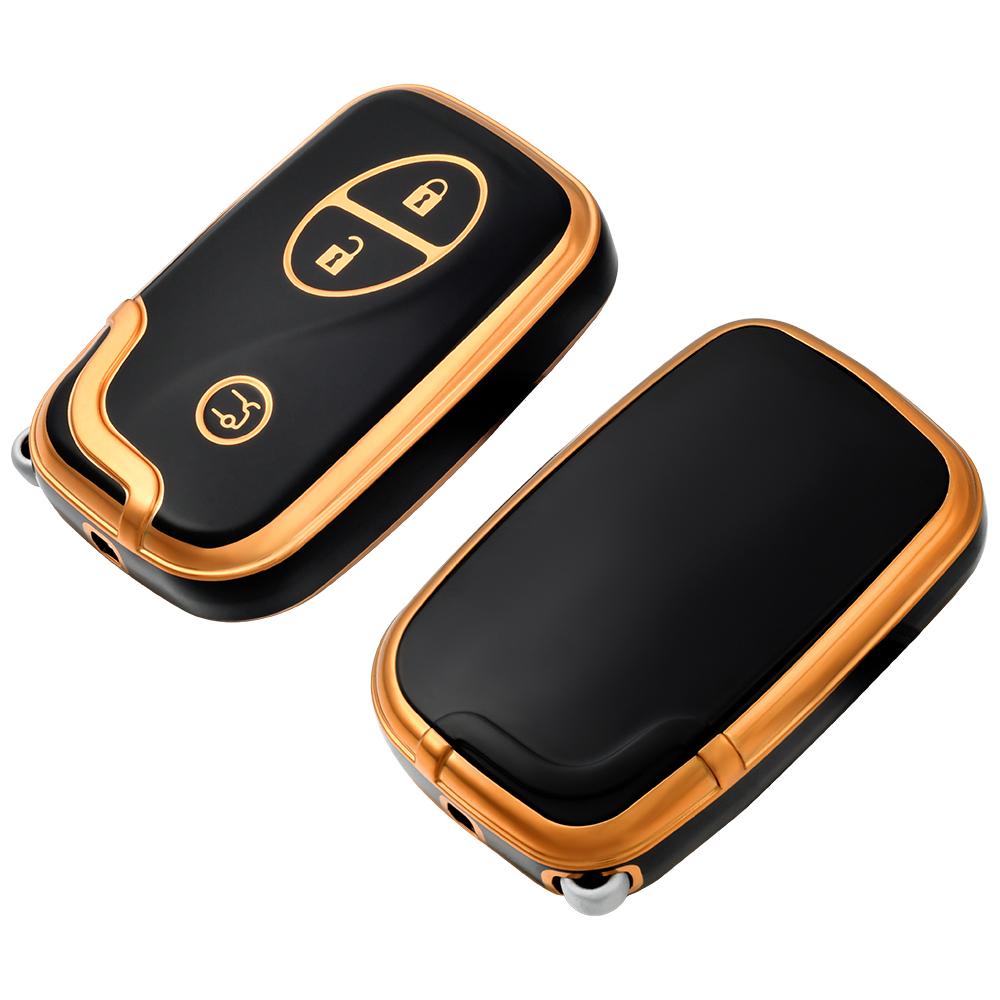 TWJCN1 3 Buttons Soft TPU Protection Case for Lexus CT200h ES 300h IS250 GX400 RX270 RX450h RX350 LX570 Key Cover Fob Accessories Prote