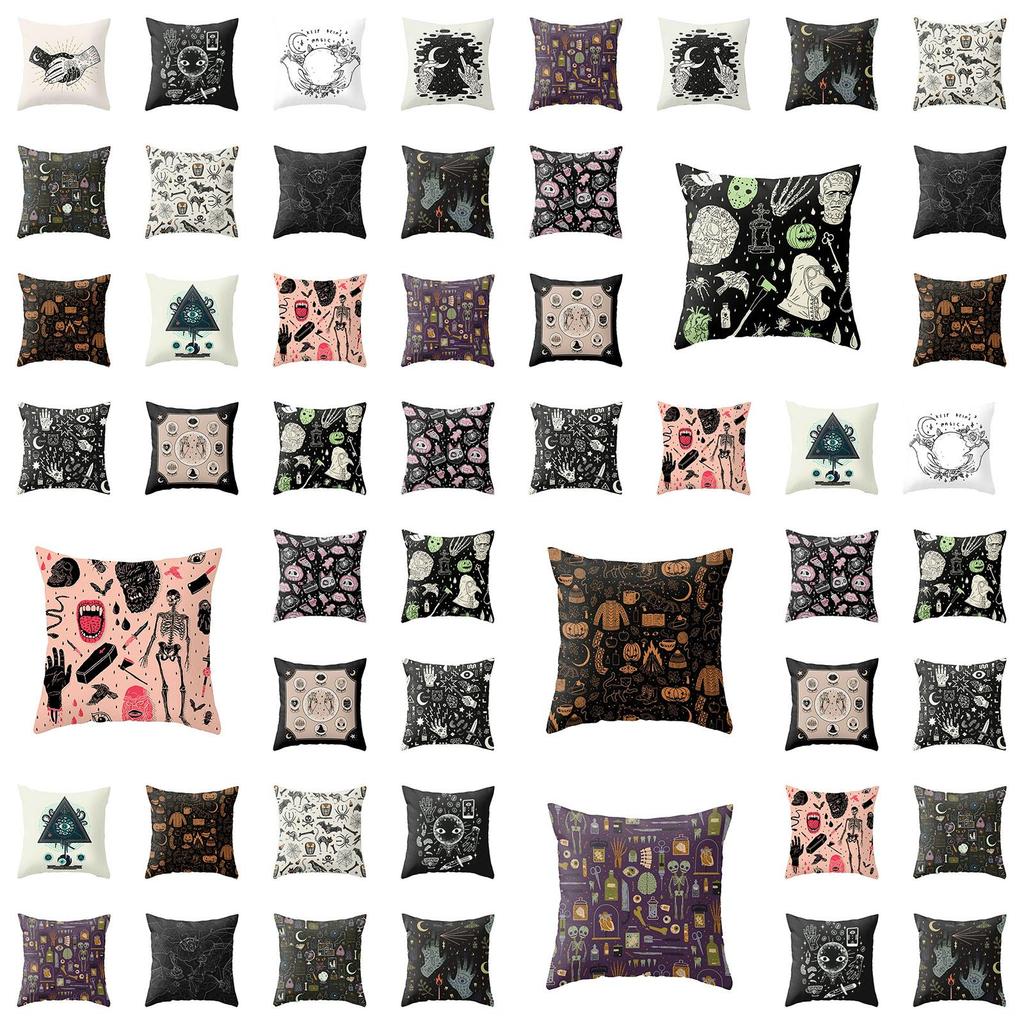 Fronha de Almofada com Estampa de Halloween Super Macia Ideal para Decoração de Casa e Presentes