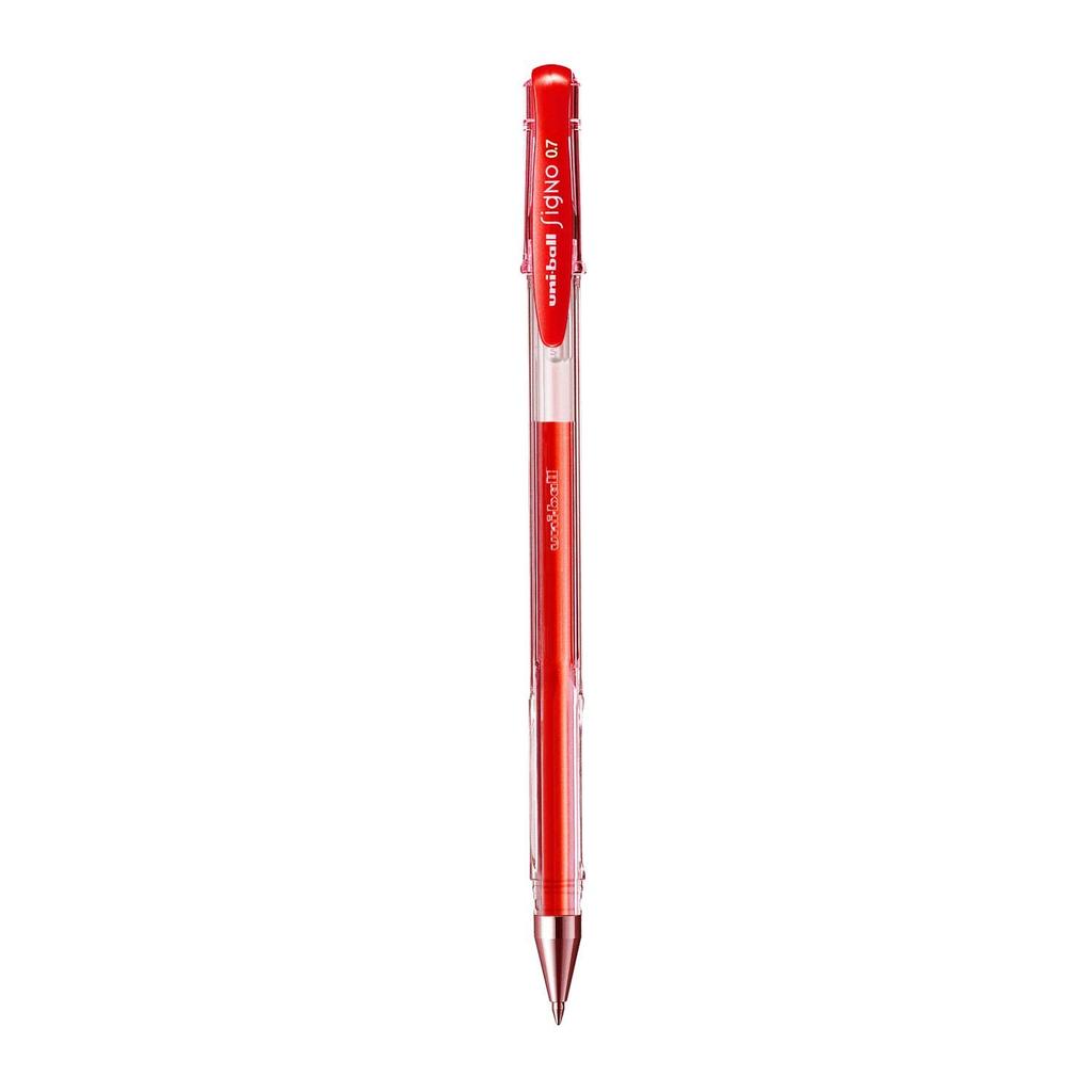 Uni-ball Signo UM-100 0.7mm Red Gel Pens Pack of 6 for Smooth Writing, School, Office & Home Use