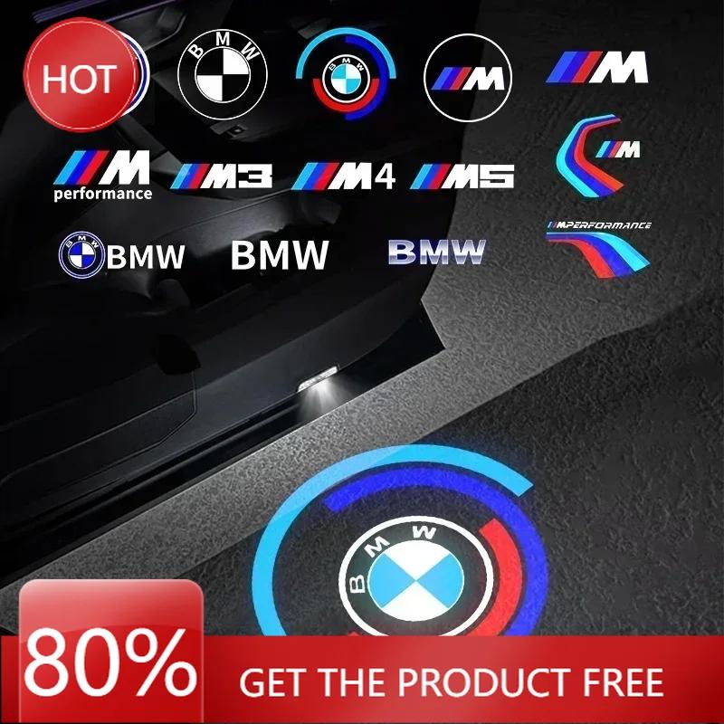 2025 Hot 2Pcs Car LED Door Logo Projector Warning Light Ghost Shadow Welcome Lamp For BMW 50th Anniversary Edition E39 X5 E53 E5