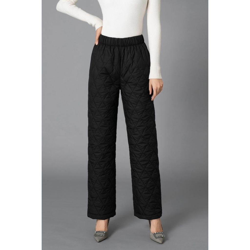 Women Winter Down Cotton Pants Large Size Thicked Thermal Quilted Cotton Trousers Middle Aged Elderly Mama Warm Pants M-3XL