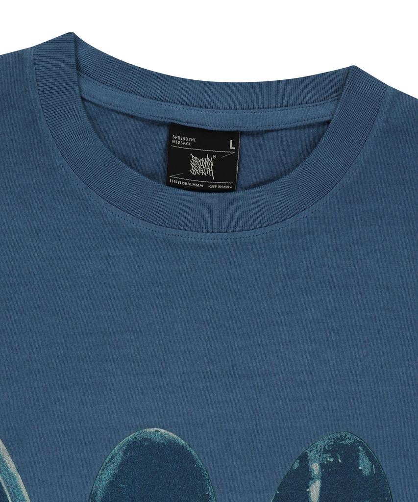 BROWNBREATH Surfing Board Tag Tee - Blue