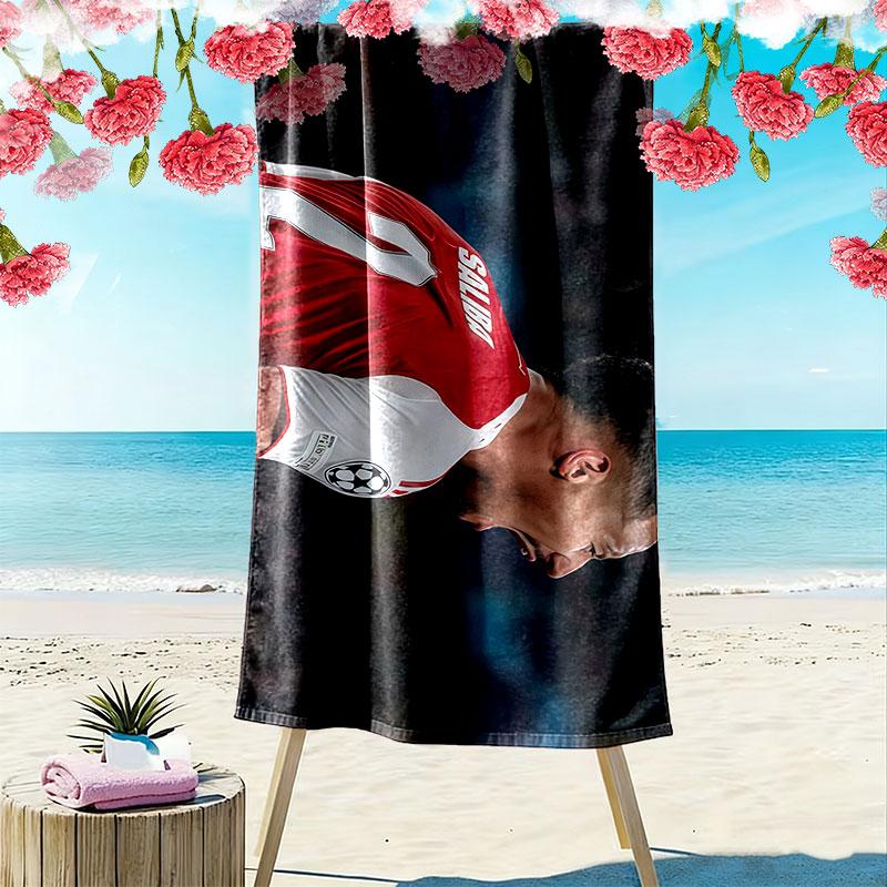 William Saliba Print Beach Towel, Large Soft Quick Dry Towel for Beach Camping Swimming