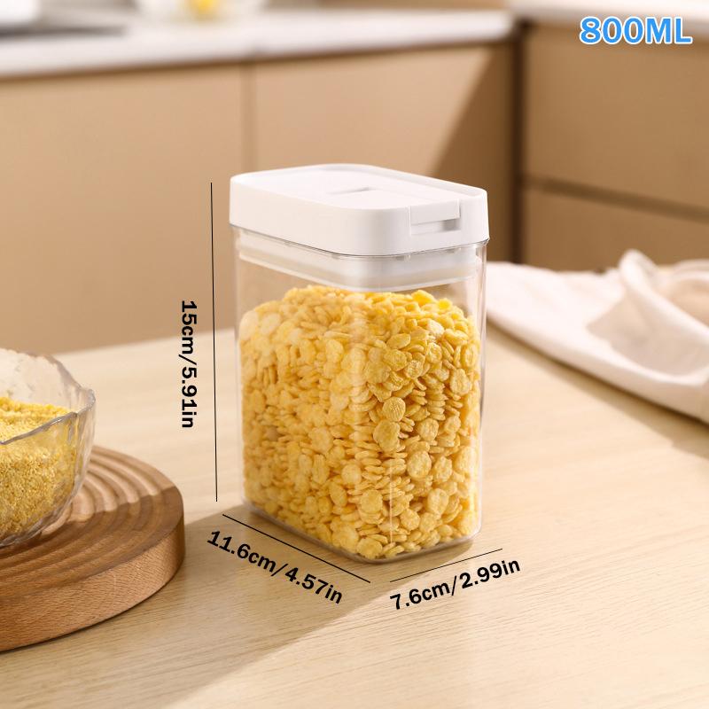 Plastic Sealed Jar Transparent Leakproof Moisture-Proof Kitchen Organizer Storage Box For Pasta Grain Snack Food Seasonings