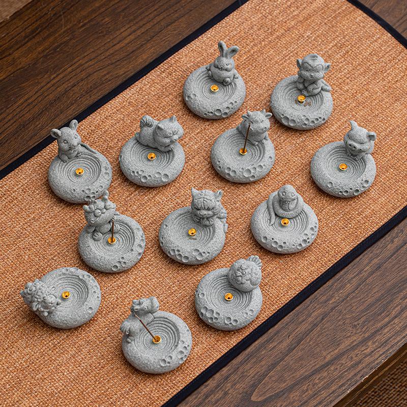 Incense Holder for Sticks Incense Stick Holder Ash Catcher for Meditation Yoga SPA Natural Stone Incense Burner Home Table Decor