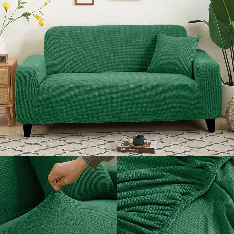 Sofa Cover for Living Room Thick Elastic Polar Fleece Cover for Sofa Couch Armchair 1/2/3/4 Seat L Shaped Corner Sofa Cover