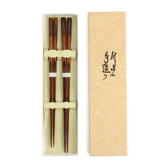 Ouchi Kogei Ripple Couple Chopsticks H242M Made In Pair of Bamboo Artisan Bamboo, Japan, Chopsticks, Gift, Chopsticks,