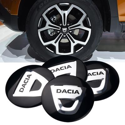 4Pcs Car Wheel Center Hub Caps Aluminum Decorative Sticker For Dacia Logan Sandero Duster Lodgy Jogger Dokker Stepway Bigster