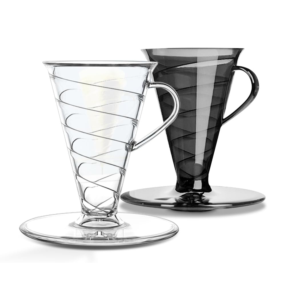 Haskoss Konischer 30 Single Kaffee-Dripper, 1-2 Tassen Handaufguss Kaffee-Filtertasse V30 Trichter Tropf-Filtertasse Kaffeegeschirr Werkzeug B