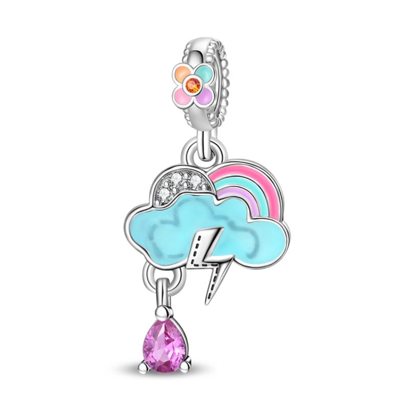 Weather 100% Copper Sunny Rainy Day Sunshine Cloud Charms Beads Pendants Fit 3Mm Bracelets Diy Making Fine Jewelry