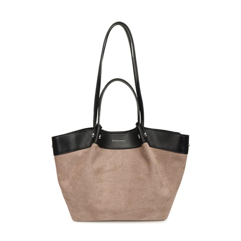 Tote Bag Women Velvet Leopard Print Large Capacity Office Daily Use