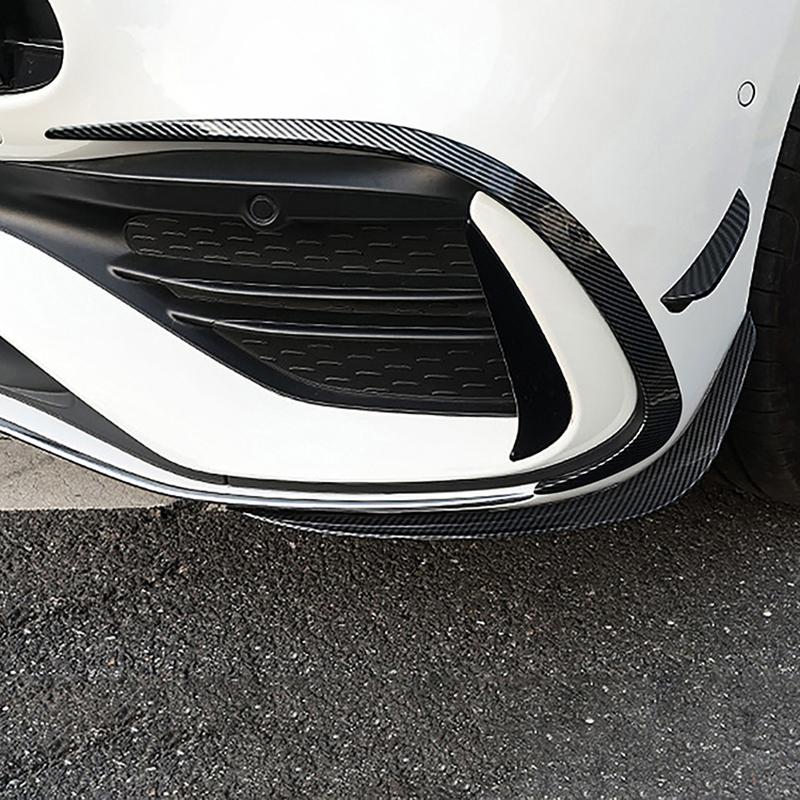 Carbon Fiber Color Car Front Foglight Lip Wing Spoiler Trim Strips For Mercedes Benz C Class W206 - Exterior Accessories