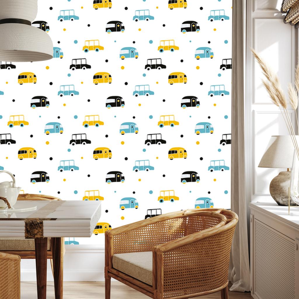 Colorful cars wallpaper for living room and bedroom 50x1000