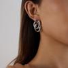 Jiedin European and American circle stud earrings stainless steel earrings earrings do not fade titanium steel jewelry