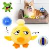 Durable Plush Frog Shark Animal Double Layer Bite Resistant Bouncy Ball For Dogs