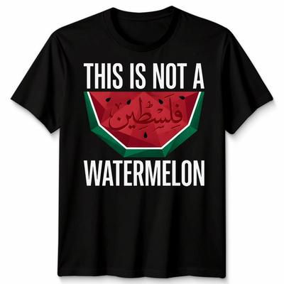 Dit Is Geen Watermeloen Unisex T-shirt Grappige Palestina Kaart Palestina Vlag Retro