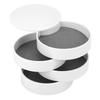 Rotatable Jewelry Organizer 4 Layers 360 Degree Rotation Dustproof Round Jewelry Box with Lid for
