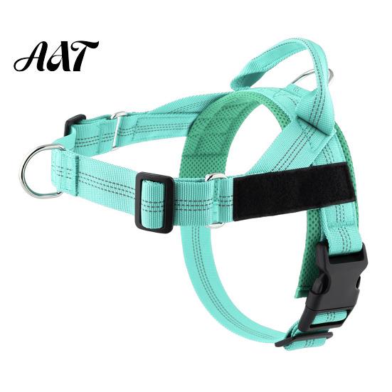 Reinforced Stitching Pet Body Harness No Pull Dog Harness, Adjustable Nylon Vest with Handle, Breathable Ergonomic Chest Protector for Walking