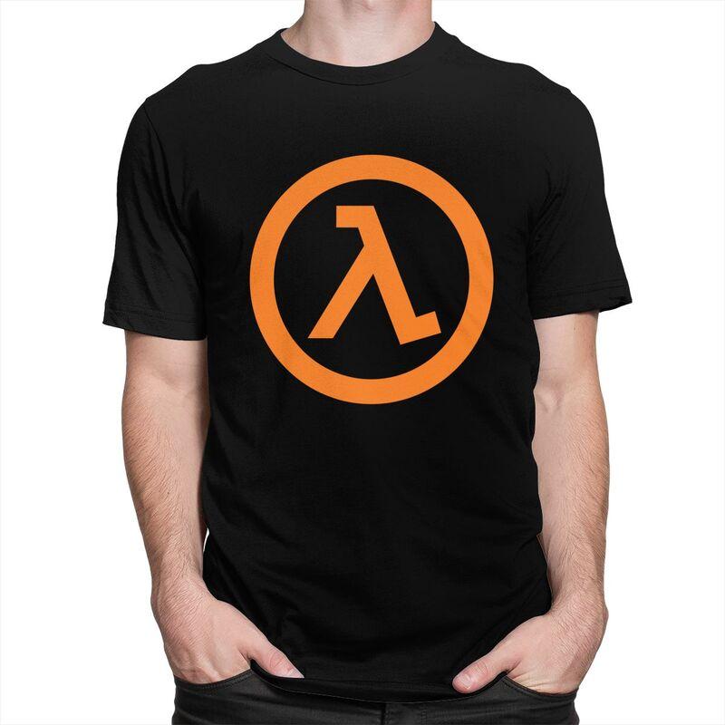 Custom Hot Game Half Life Lambda Logo T Shirt for Men Tshirt Fashion Tee Tshirt Slim Fit