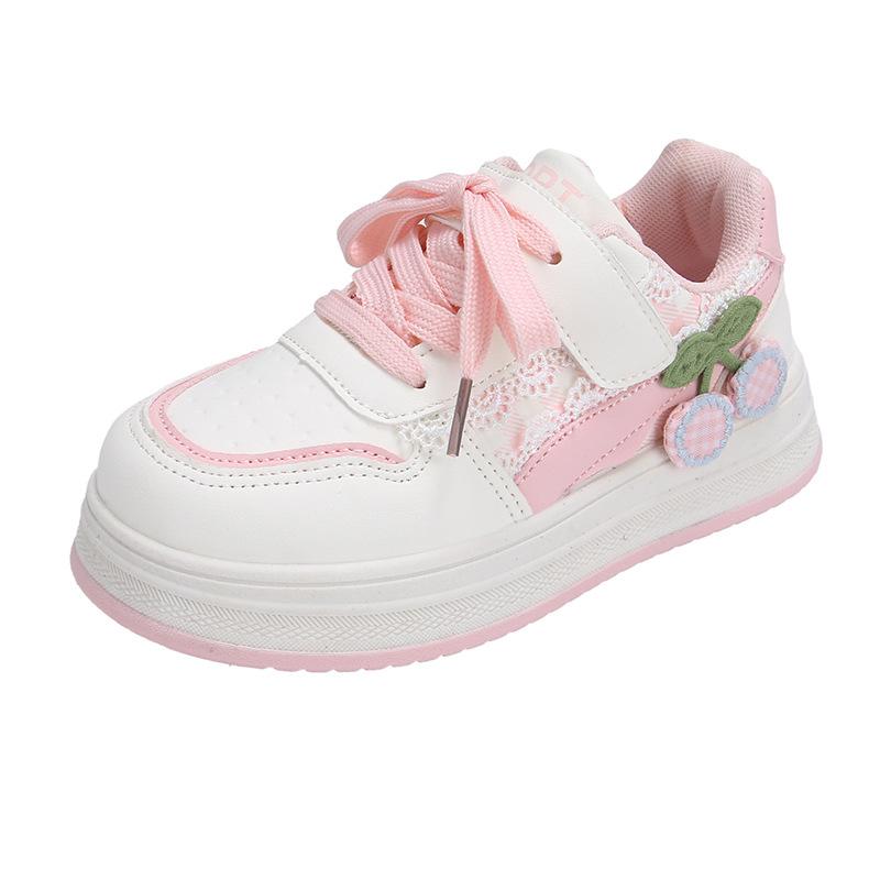 

Girls little white shoes spring and autumn 2025 new children s sports shoes girls fashion board shoes soft sole versatile casual shoes 26-31 yards, 6 pairs in one hand рожевий