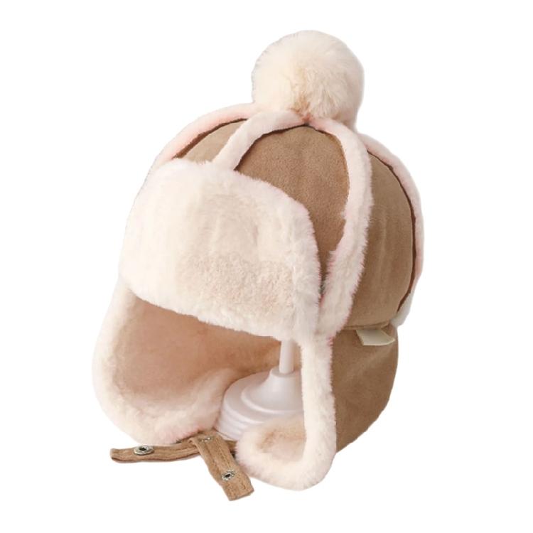 Breathable Earmuff Caps Baby Warmth Ear Flap Hat with Fleece Lining for Winter