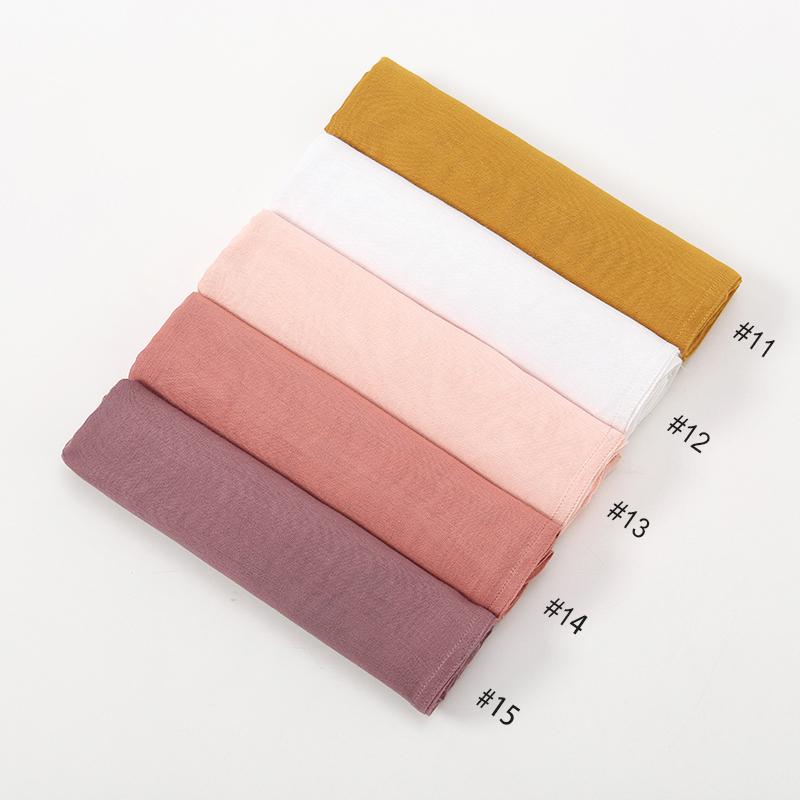 New Solid Cotton Viscose Hijab For Women Muslim Scarf Big Size Shawls Foulard Islam Head Wraps Headscarves Ramadan Scarf Bandana