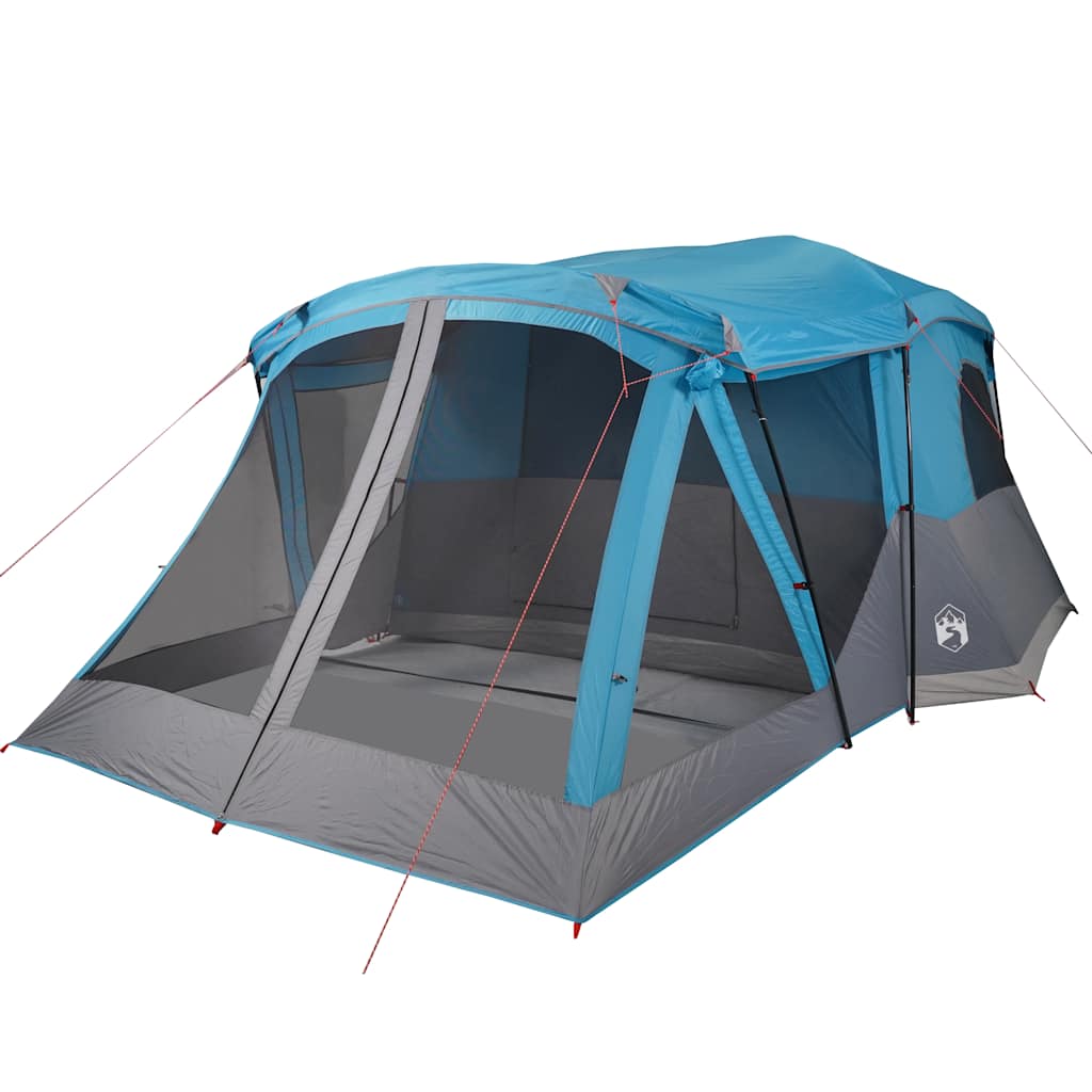 4-Personen-Campingzelt mit Vorzelt Blau Wasserdicht