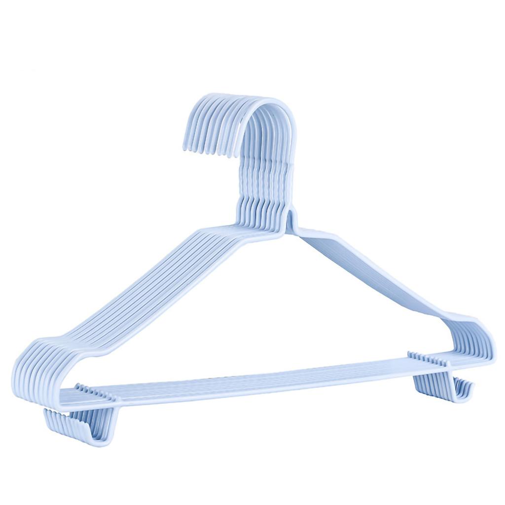 10Pcs Seamless Clothes Hanger Wet Dry Use Anti Deformation Anti Slip Colored Clothes Hangers for
