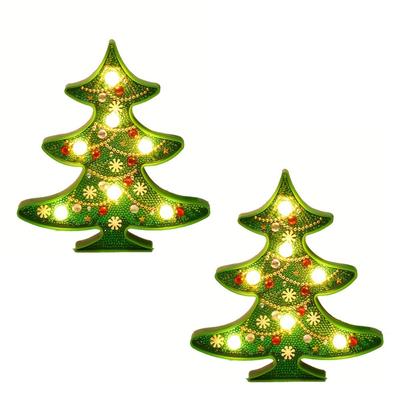 1set, Diamond Painting Modelling Lamp, Christmas Day LED Night Light Modelling Ornaments, Children's Diamond Stickers, Own Batteries