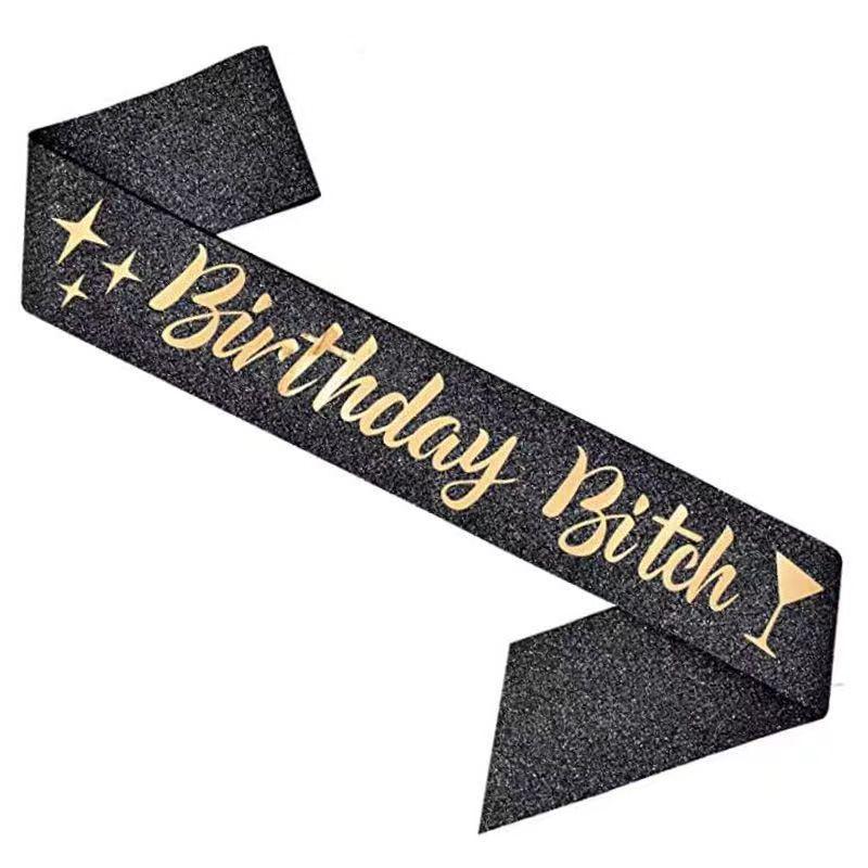 European and American Birthday Crown Headband Hairpin - "Happy Birthday"