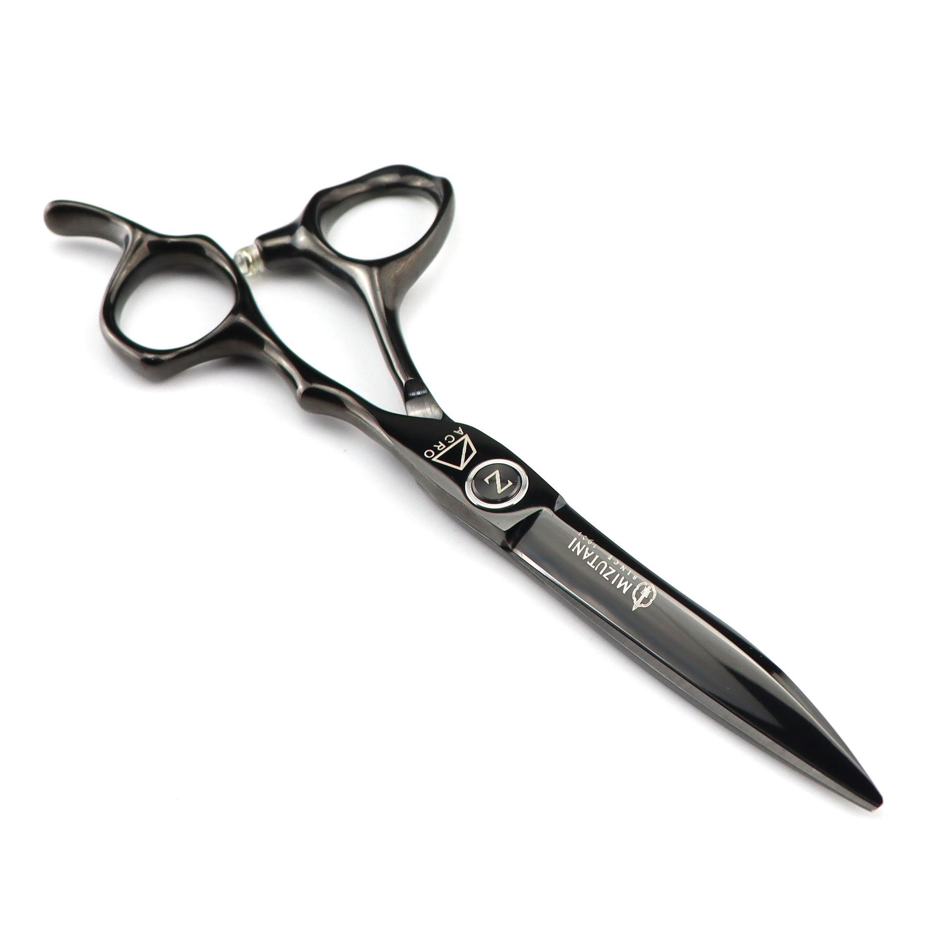 6.0 FM-20 Black Mizutani Style Hairdressing Scissors - Barber Shears, Straight & Thinning Scissors for Bangs