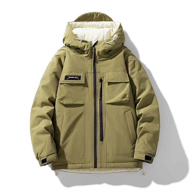 Giacca da Uomo Invernale Plus, Vestibilità Ampia da Uomo, Sovrappeso, Plus Grasso, Giacca Plus Calda in Piumino d'Anatra Bianca, Top da Uomo