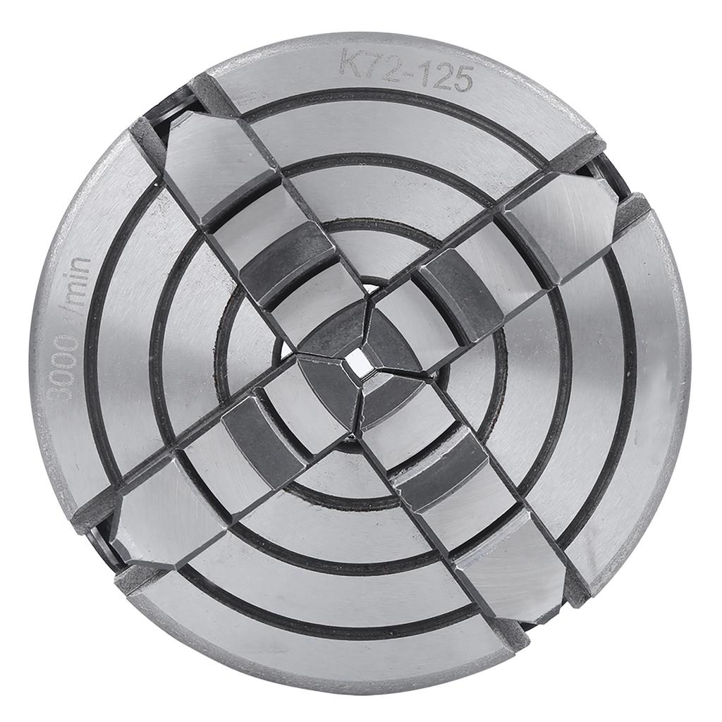 4 Backen-Drehfutter, unabhängiges Spannfutter, starke Spannkraft, Spannwerkzeug, 125 mm, 3000 U/min