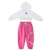 Kids' Hip Hop Dance Outfits: Boys & Girls Spring/Autumn Performance Wear with Crop Tops and Sweatpants