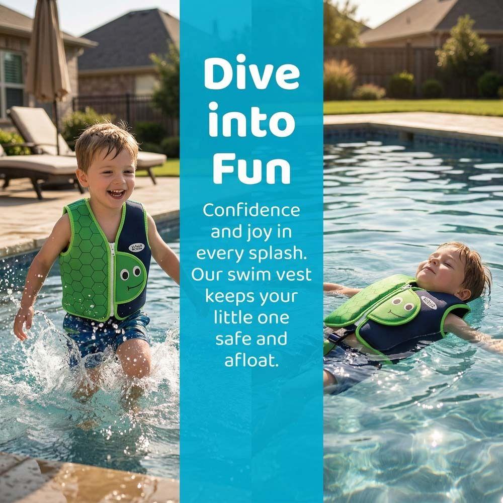 Anti Rollover Child Buoyancy Vest Adjustable Floating Vest Baby Swimming Jackets  Beach