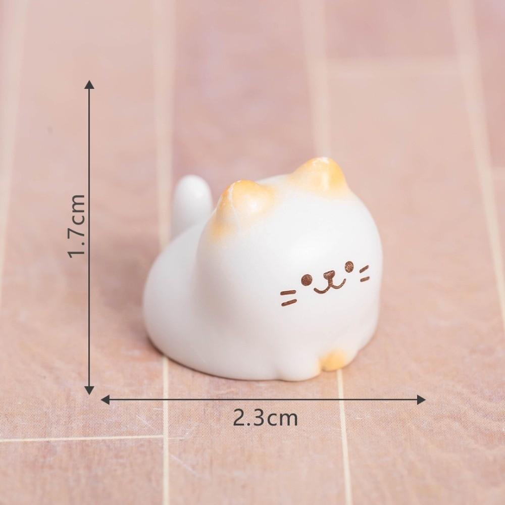 Mini Cat Desktop Decoration Resin Animal Figurine Cute Miniature Figurines  Home Decor