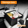 Foldable Car Seat Storage Box 2-in-1 Lumbar Support And Organizer Canvas Backseat Caddy for Snacks And Accessories Home Auto Use
