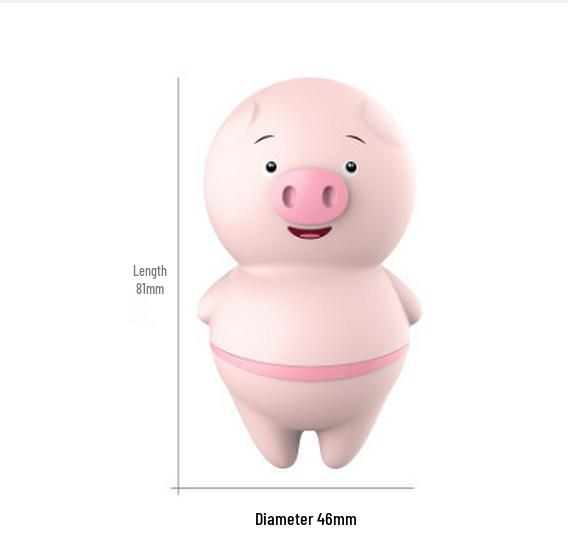 Leshe Cute Pig Wireless Rechargeable Vibrating Egg: Variable Licking & Sucking Massage for Female Pleasure.