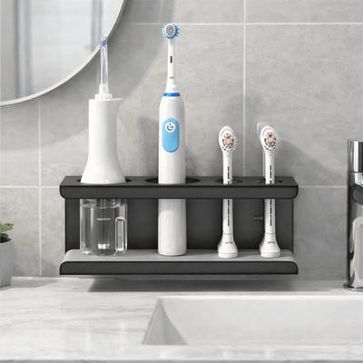 Black Toothbrush Toothpaste Holder Space Aluminum Pen Holder Practical Desktop Organizer  Hotel